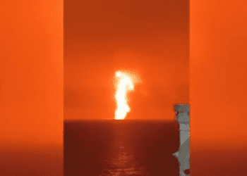 Shpërthim i fuqishëm në Detin Kaspik