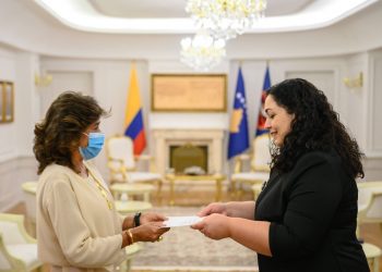 Osmani i pranoi sot letrat kredenciale nga ambasadorja e Kolumbisë