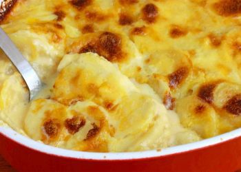 Patate të pjekura me krem qumështi