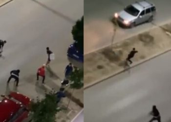 Policia gjen personat që gjuanin me gurë veturat në rrugën “C”