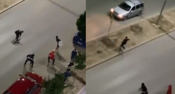 Policia gjen personat që gjuanin me gurë veturat në rrugën “C”