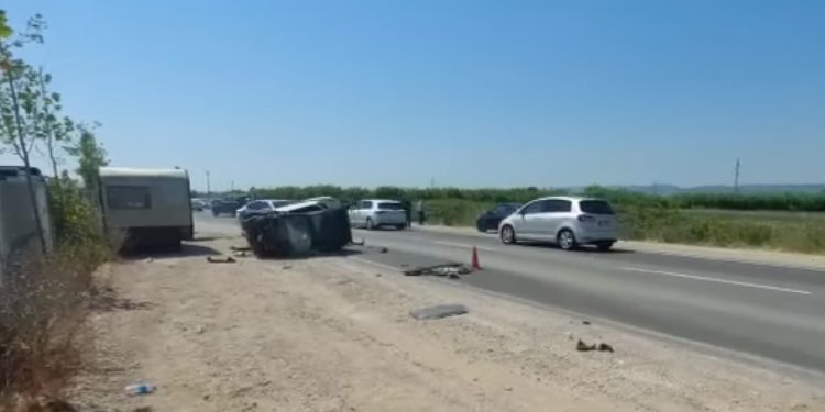 Aksident trafiku mes 4 veturave në Fushë-Krujë, njëra dyshohet se është nga Kosova