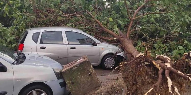 Pas temperaturave të larta Shkupi rrëmbehët nga shiu