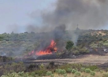 Shqipëri, kodrat rreth Libofshës në Fier përfshihen nga flakët