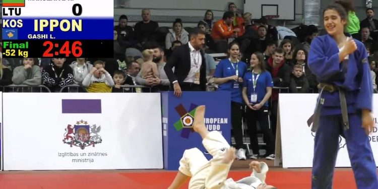 Xhudistja Laurina Gashi, stoliset me medaljen e artë në Kupën Evropiane U18
