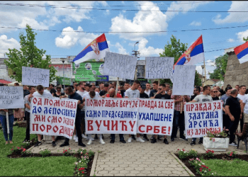 Qytetarët e Graçanicës protestojnë për lirimin e serbëve të arrestuar