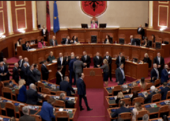 Pamje si në filma, “kërcet” boksi në Parlamentin e Shqipërisë