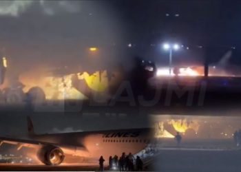 Video/momente frike dhe paniku nga flakët në avionin japonez që përjetuan 367 pasagjerë