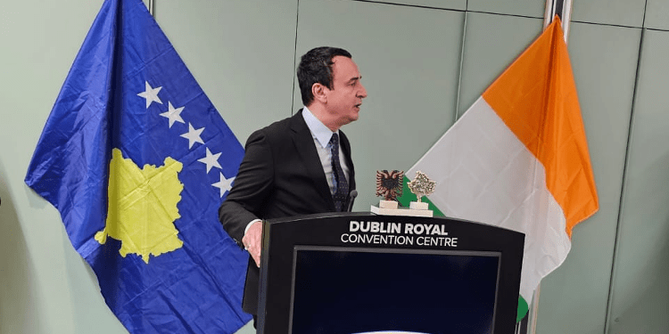 Në Irlandë, Kurti: Diaspora ka kontribuar e vijon të kontribuojë për Kosovën