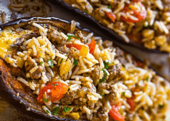 Patëllxhanë të mbushur me oriz, mënyra e shijshme e përgatitjes