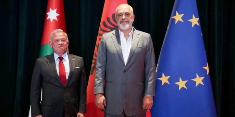 “Mik i çmuar”, Rama pret në Tiranë Mbretin e Jordanisë Abdullah II bin Al-Hussein