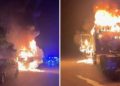 Shpërthen në flakë një kamion në autostradën e Stuttgartit, rrezikoi pyllin dhe automjetet
