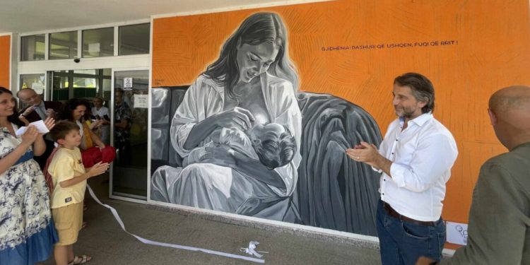 Prishtina promovon gjidhënien me mural në qendër të qytetit