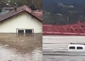 Shtëpisë i shihet vetëm çatia, shiu depërton brenda objekteve, situatë serioze në disa fshatra të Gjakovës